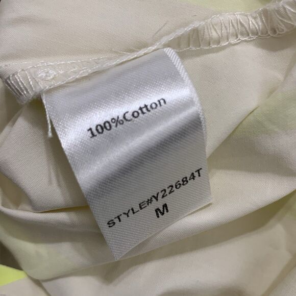 Pomander Place | Yellow and Creme Stripe Pia Oversized Swim Coverup Size Medium - Picture 15 of 16